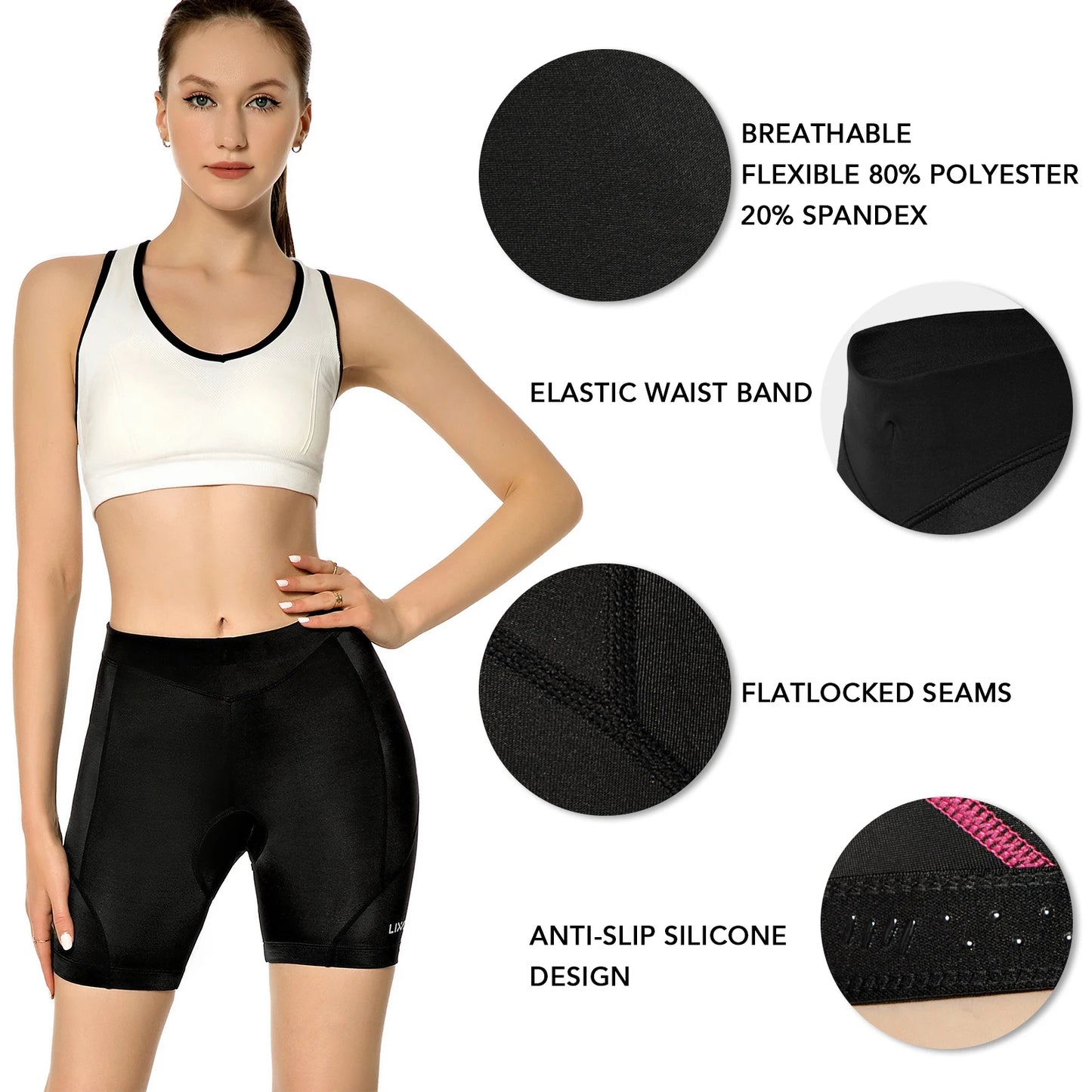 Women Cycling Shorts 3D Foam Gel