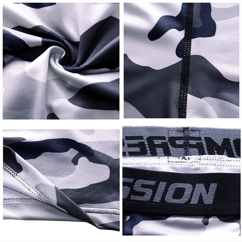 Men Gyms Shorts Elastic Compression