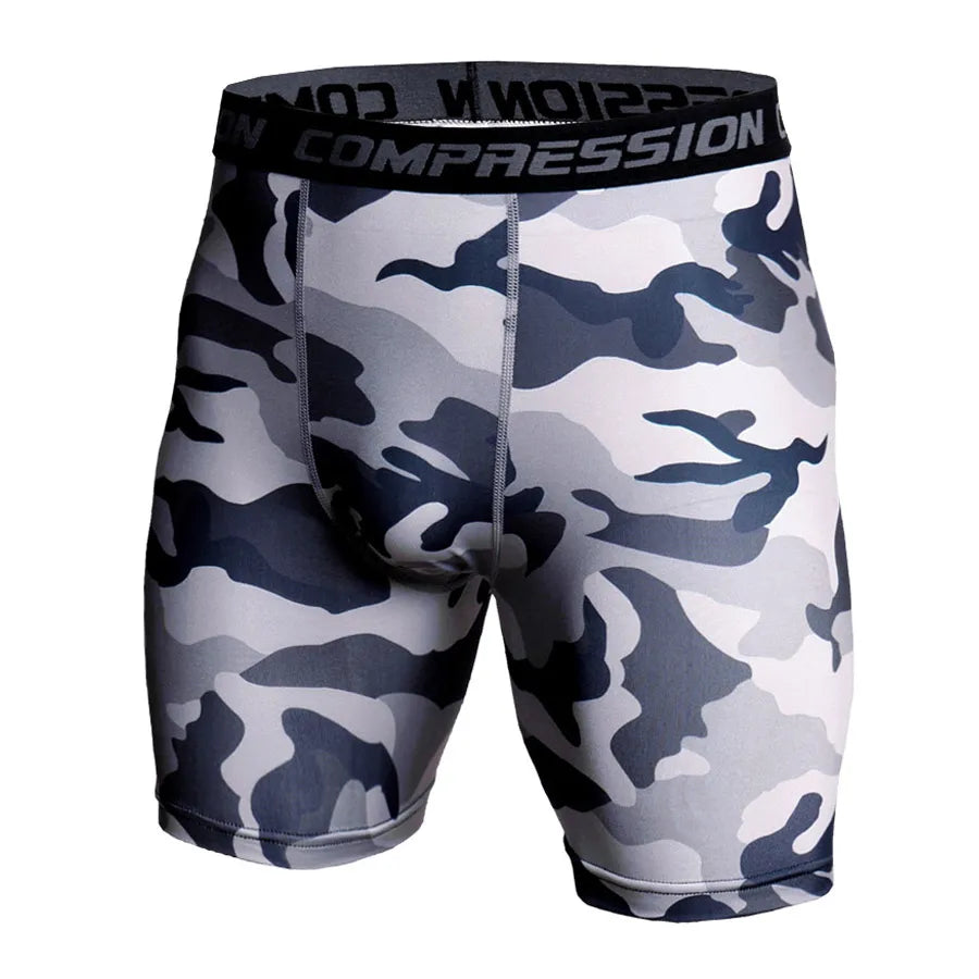 Men Gyms Shorts Elastic Compression