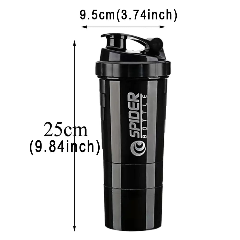 3 Layers Shaker Protein Bottle Powder