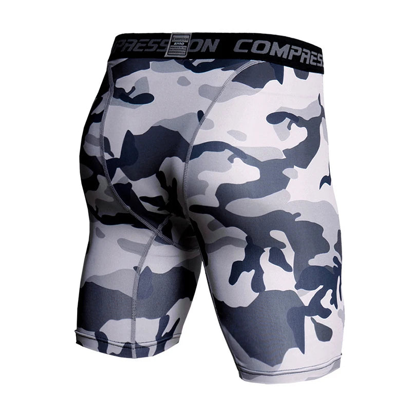 Men Gyms Shorts Elastic Compression