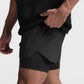 BreathableDouble layer sport  shorts Gyms