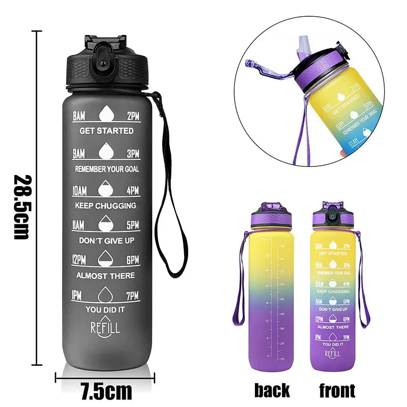 Water Bottle Motivational Sport Water