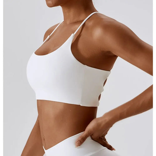 Multi-Strap Cross Back Women Fitness Sports Bra