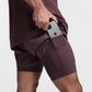 BreathableDouble layer sport  shorts Gyms