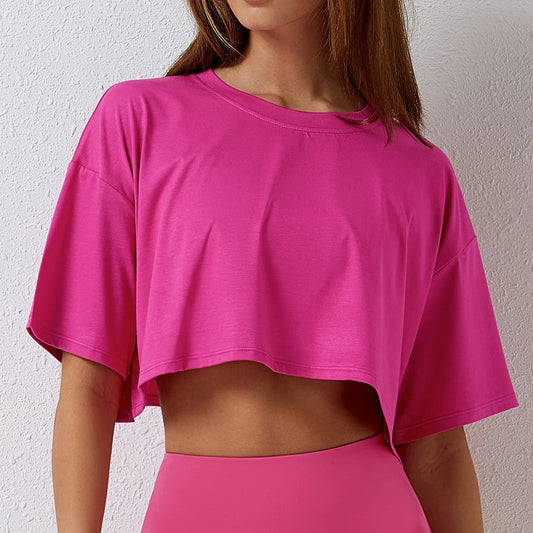 Women's Yoga T-shirt Smock Loose Fitness