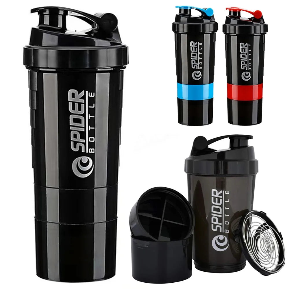 3 Layers Shaker Protein Bottle Powder